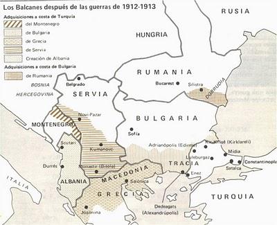 Cambios en el mapa de los Balcanes II: Las Guerras Balcánicas