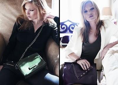 Kate Moss se inspira en sus propios bolsos vintage, para crear su nueva colección Otoño/Invierno 2010-2011, para Longchamp