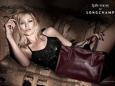 Kate Moss se inspira en sus propios bolsos vintage, para crear su nueva colección Otoño/Invierno 2010-2011, para Longchamp