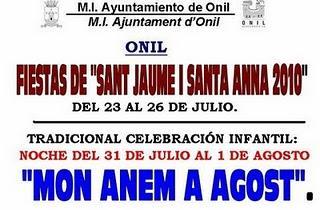 Onil. Fiestas de San Jaime y Santa Ana - Tradicional Celebración Infantil 