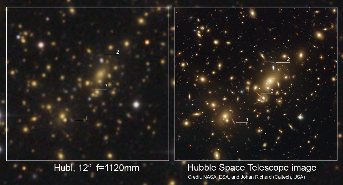 Lentes gravitacionales observados por un telescopio de aficionado