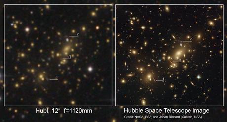 Lentes gravitacionales observados por un telescopio de aficionado
