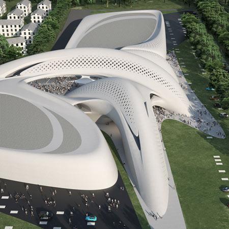 Zaha Hadid Architects have designed a retail and business centre for the resort of Jesolo near Venice in Italy. de zeen design magazine