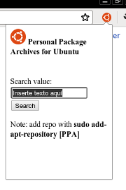 Ubuntu PPA Search: Extensión para Chromium