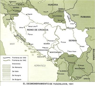 Cambios en el mapa de los Balcanes IV: La II Guerra Mundial