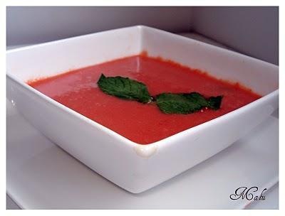 Gazpacho de sandía y hierbabuena. Gazpacho de sandía y hierbabuena.