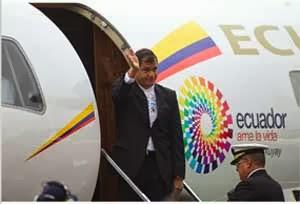Llegó Rafael Correa a Santiago de Cuba este 20 de septiembre