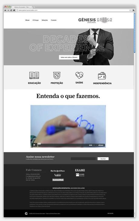 Gênesis identidad website de Gênesis brasil