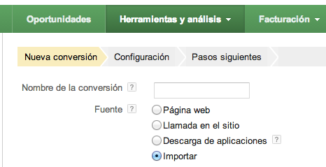 Importar conversiones offline en Adwords