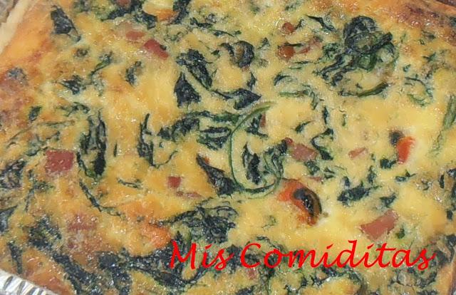 QUICHE DE MEJILLONES Y ESPINACAS