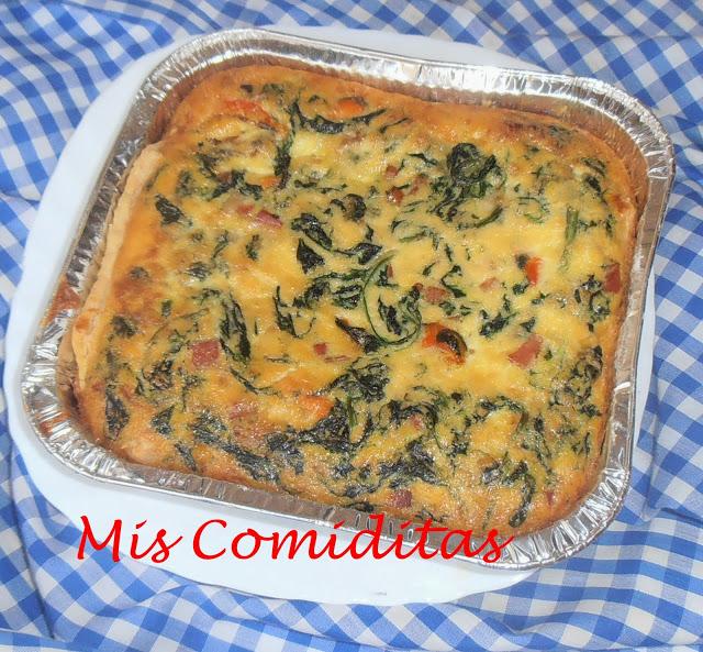 QUICHE DE MEJILLONES Y ESPINACAS