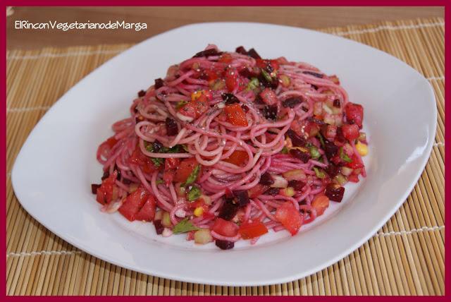 Ensalada de espaguettis veraniegos