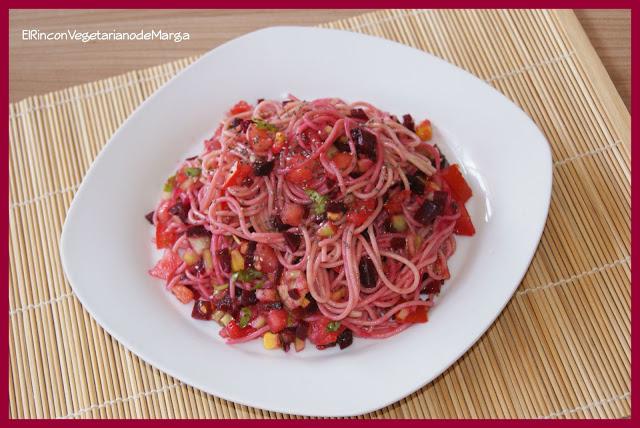 Ensalada de espaguettis veraniegos