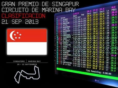 GP de Singapur: Clasificación - Temporada 2013