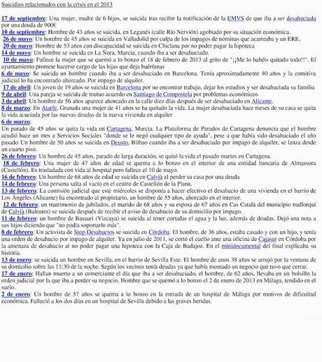 Suicidios en plena crisis; Bárcenas, tras los barrotes y una universidad sin príncipes, sin bufones… ni súbditos.