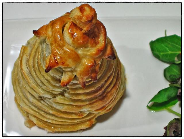 Berenjenas en Hojaldre Rellenas de Carne Picada y Setas