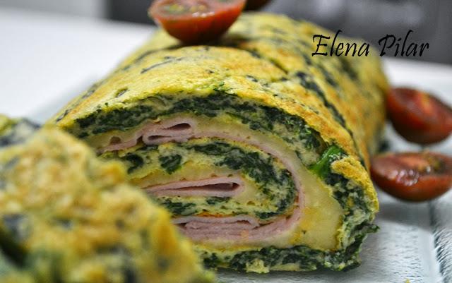 Rollo de Espinacas y Queso Emmental (Thermomix)