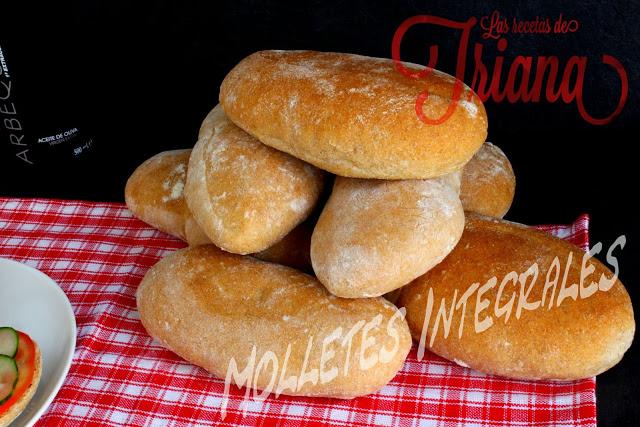 Molletes de Antequera integrales con sesamo y lino