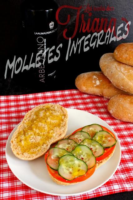 Molletes de Antequera integrales con sesamo y lino