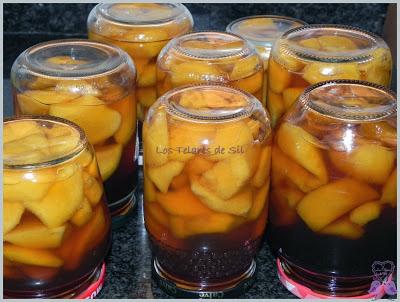 MELOCOTÓN EN ALMÍBAR CASERO, BUENÍSIMO