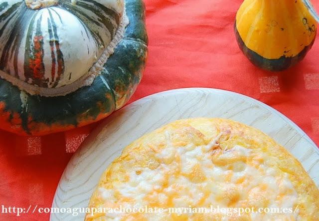 TORTILLA DE CALABAZA GRATINADA.