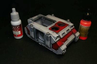 Pintado de las aristas derechas del Razorback