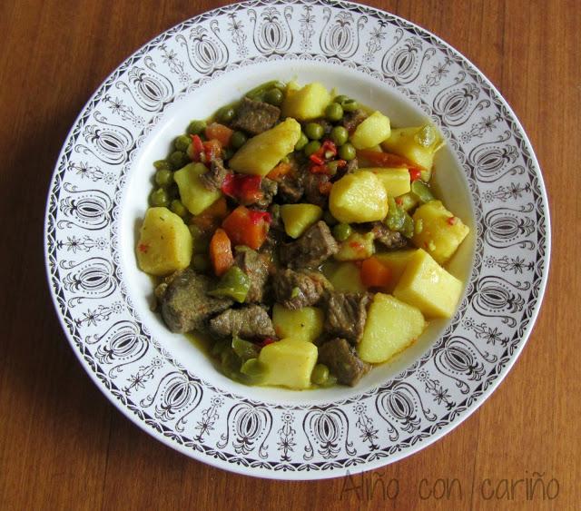 TERNERA GUISADA CON VERDURAS