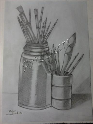 Dibujo-bodegon-pinceles