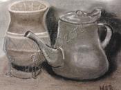 Dibujo bodegon tecnica mixta