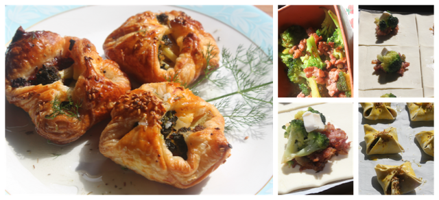 HOJALDRITOS DE BRECOL CON SALCHICHA