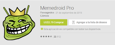 Descargar desde Google Play Store Memedroid Pro v 3.06 APK , Crea tus propios Memes