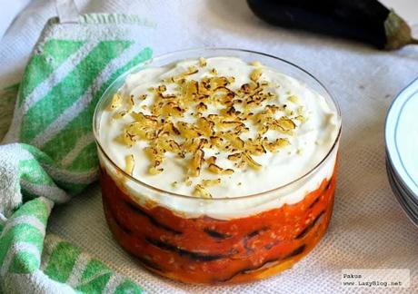 Moussaka o musaka de cordero. Receta griega tradicional