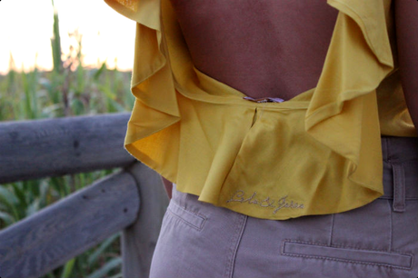 W.I.W: yellow backless W.I.W: yellow backless