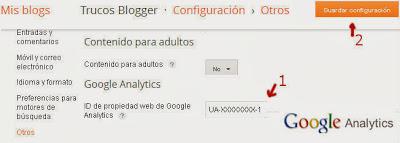 Google Analytics en Blogger