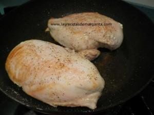 pollo-melocotón y1 Pechuga de pollo con melocotón