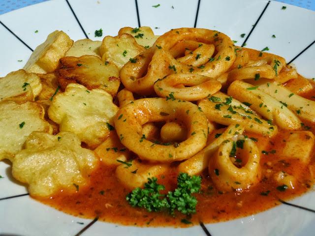 Calamares en salsa americana
