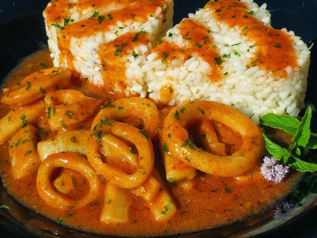 Calamares en salsa americana