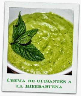 Crema de guisantes a la hierbabuena