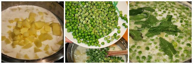 Crema de guisantes a la hierbabuena