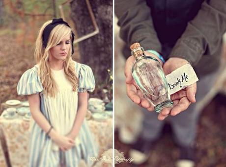 Reportaje preboda basado en Alicia en el Pais de las Maravillas