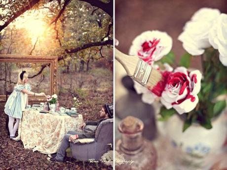 Reportaje preboda basado en Alicia en el Pais de las Maravillas