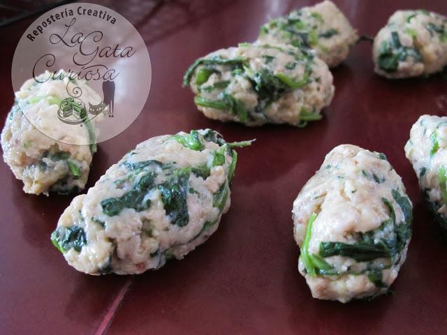 CROQUETAS DE POLLO CON ESPINACAS Y NUECES “EL NO VA MÁS DE LAS CROQUETAS”