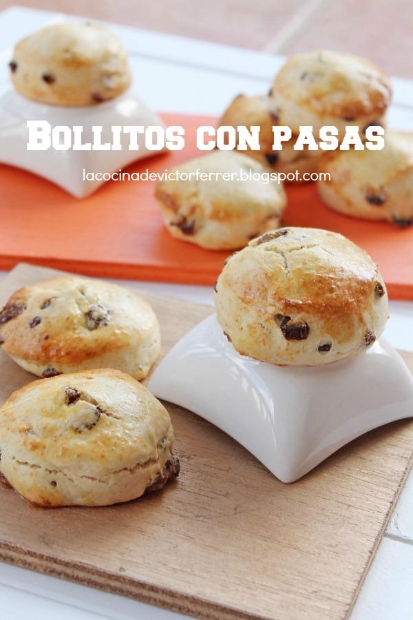 Bollitos con pasas.