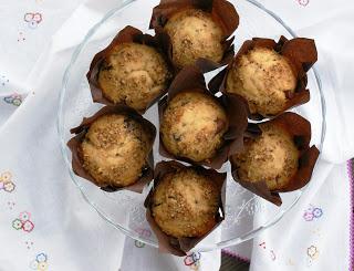 Muffins de chocolate blanco