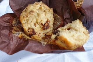 Muffins de chocolate blanco