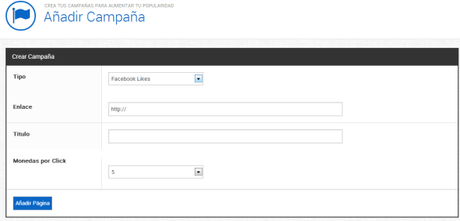 Añadiendo una Campaña de Facebook Likes. Añadiendo una Campaña de Facebook Likes.