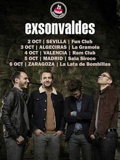 Exsonvaldes y sus 5 conciertos españoles de octubre