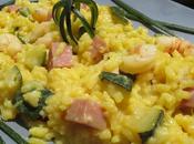 Risotto calabacín gambas