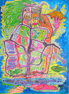 Tinta sobre cartulina. Manuel Lantigua Domínguez.EL HOMBR...