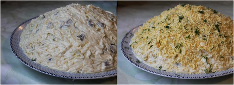 Ensalada con pollo, pepino, champiñones y queso catsjhh